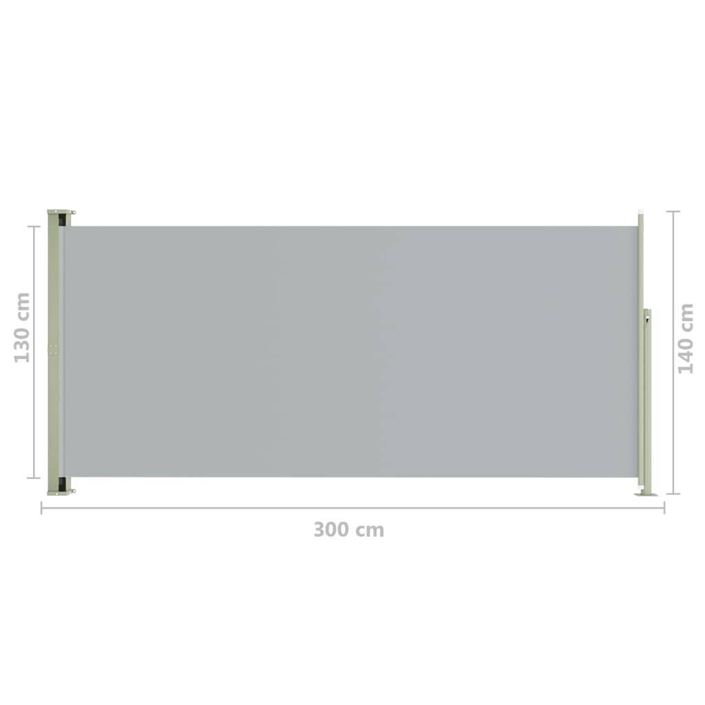 Helloshop26 - Auvent paravent store brise-vue latéral rétractable de patio jardin terrasse balcon protection visuelle écran 140 x 300 cm gris - Image 6