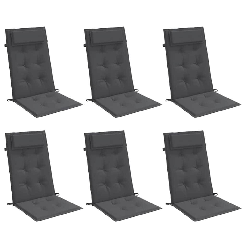 ComfortXL - Lot de 6 Coussins pour Chaise de Jardin Dossier Haut Tissu Oxford Imperméable Salon de Jardin Anthracite 120x50cm – ComfortXL Outdoor Living - Image 3
