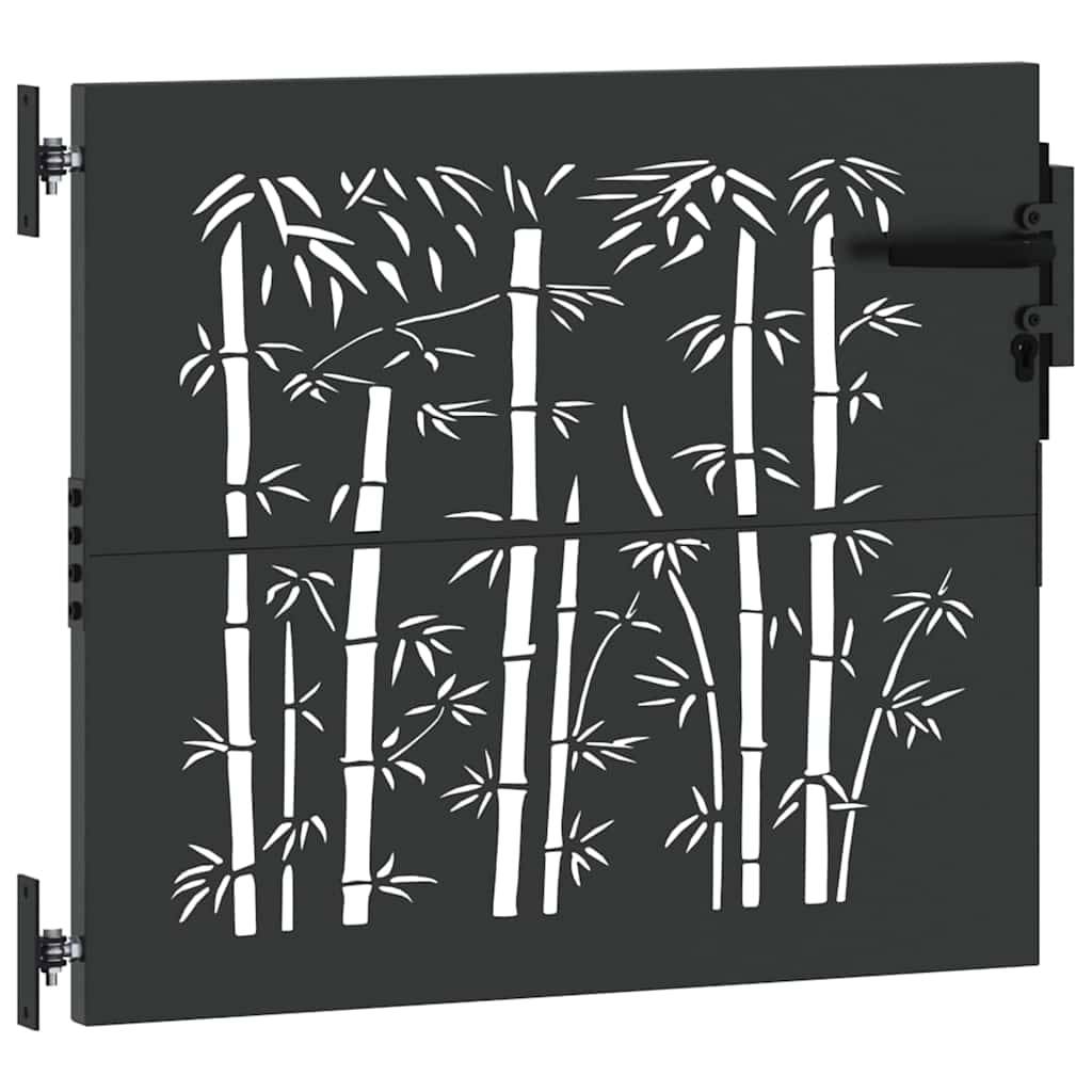 Porte de Jardin | Portillon Noir 85 x 175 cm Acier peint par poudre Maison Chic - Image 4