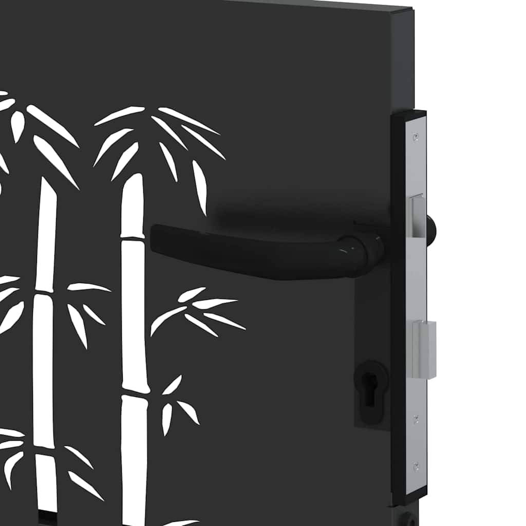 Porte de Jardin | Portillon Noir 85 x 175 cm Acier peint par poudre Maison Chic - Image 7