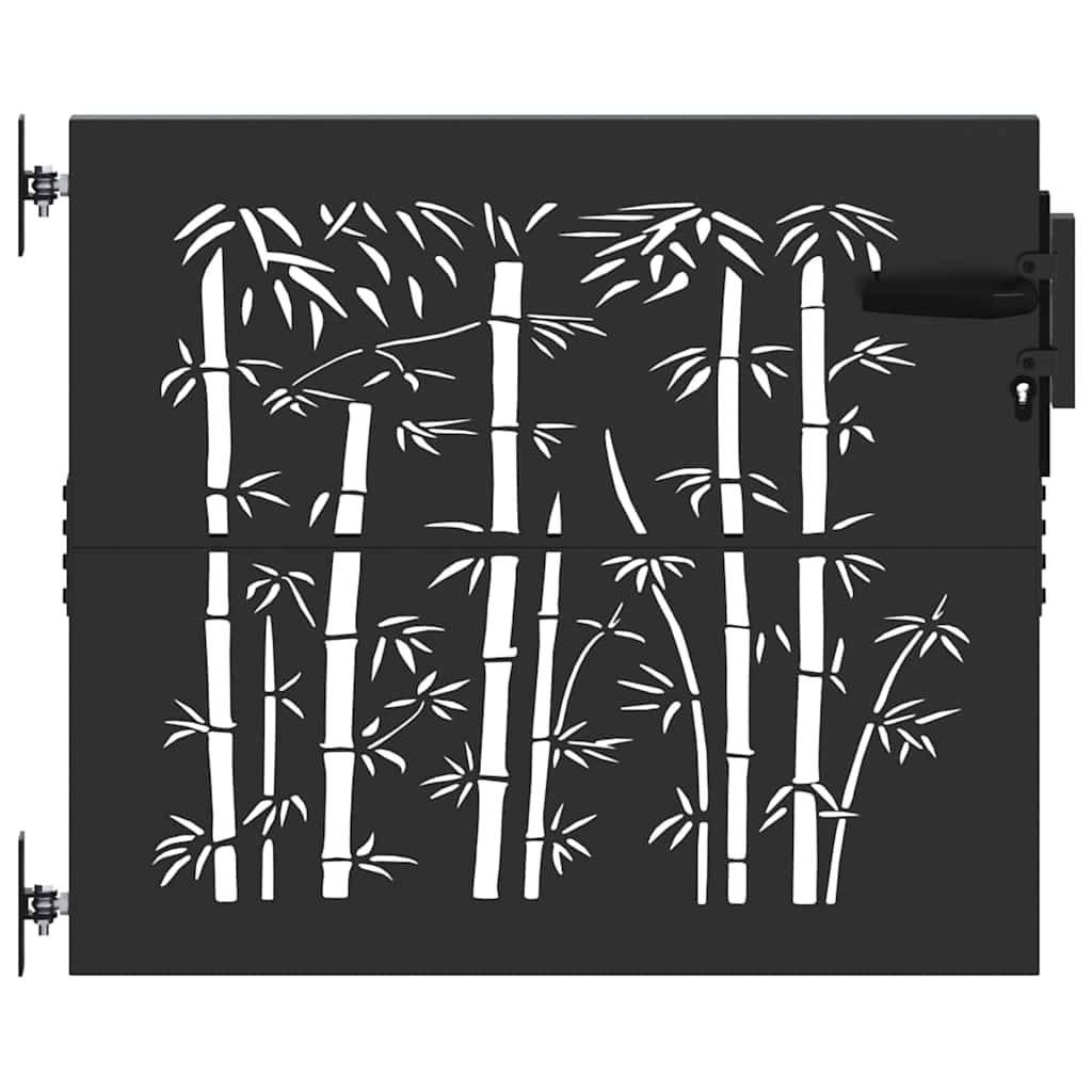 Porte de Jardin | Portillon Noir 85 x 175 cm Acier peint par poudre Maison Chic - Image 1