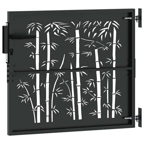 Porte de Jardin | Portillon Noir 85 x 175 cm Acier peint par poudre Maison Chic - Image 6