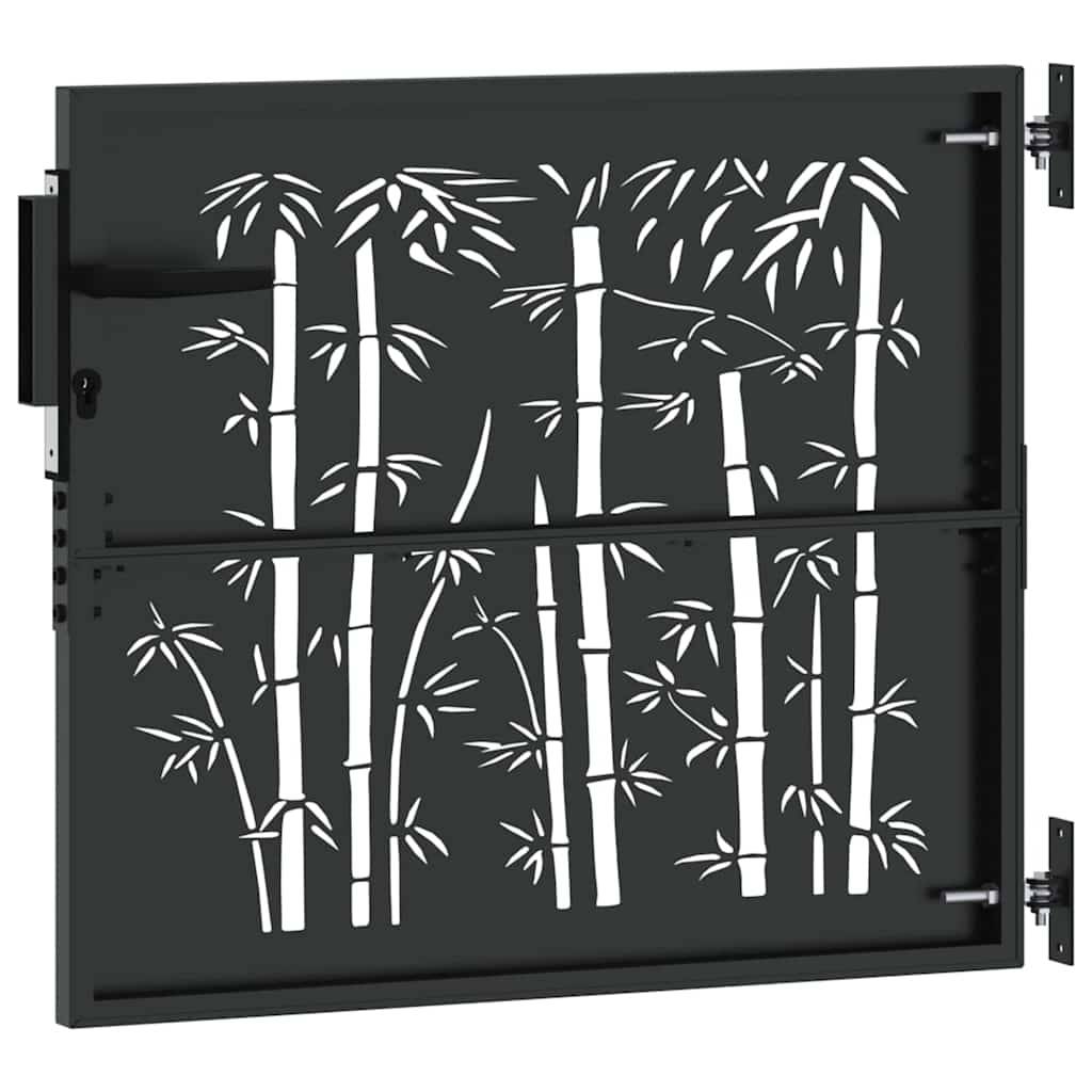 Porte de Jardin | Portillon Noir 85 x 175 cm Acier peint par poudre Maison Chic - Image 6