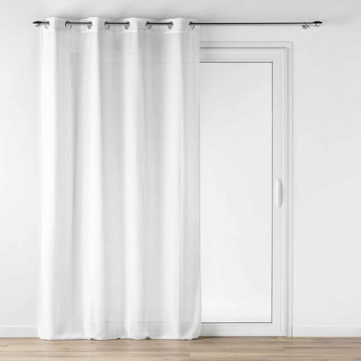 Rideau Voilage à Œillets "Loulaine" 140x280cm Blanc - Image 1