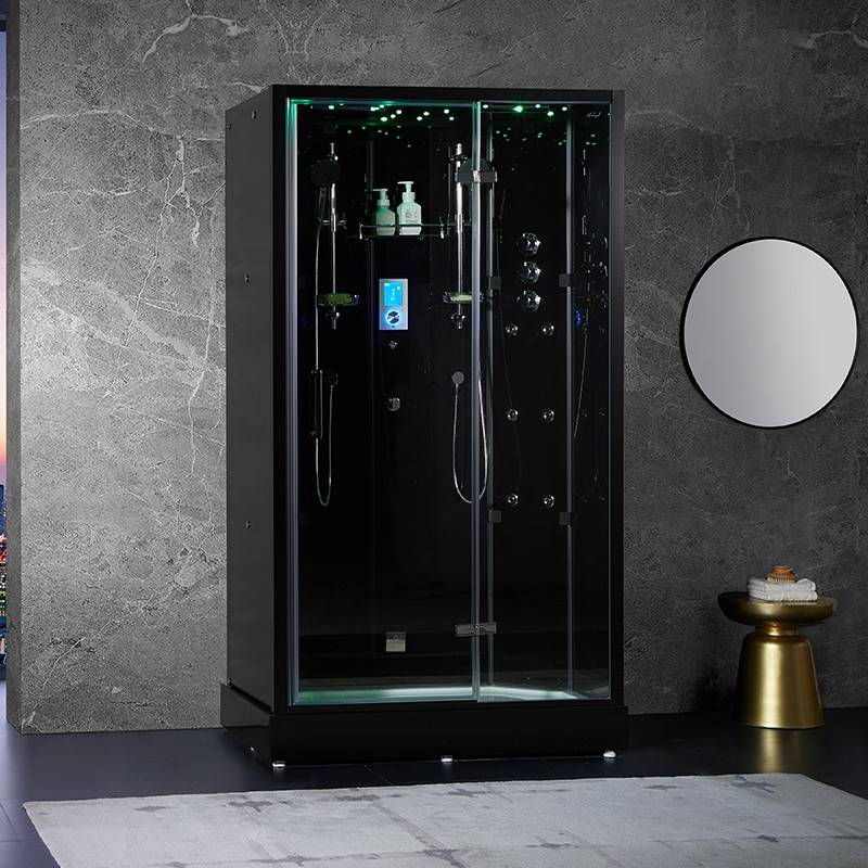 Cabine douche hammam XDUAL 120 BLACK Archipel® - 120x80 cm - Image 2