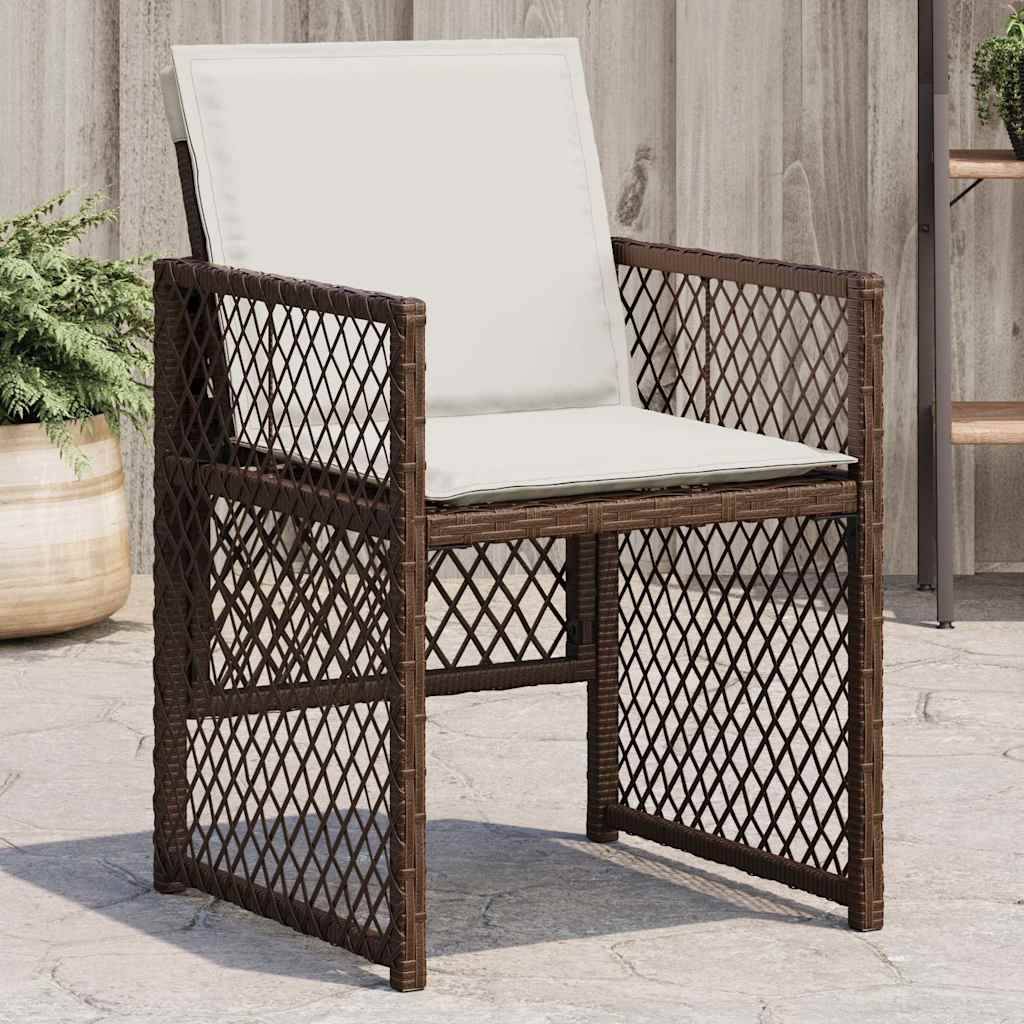 Chaise bois composite 4 places rotin marron  50,5 x 54 x 79 cm  - Prolenta premium  p3125.6 - Image 2