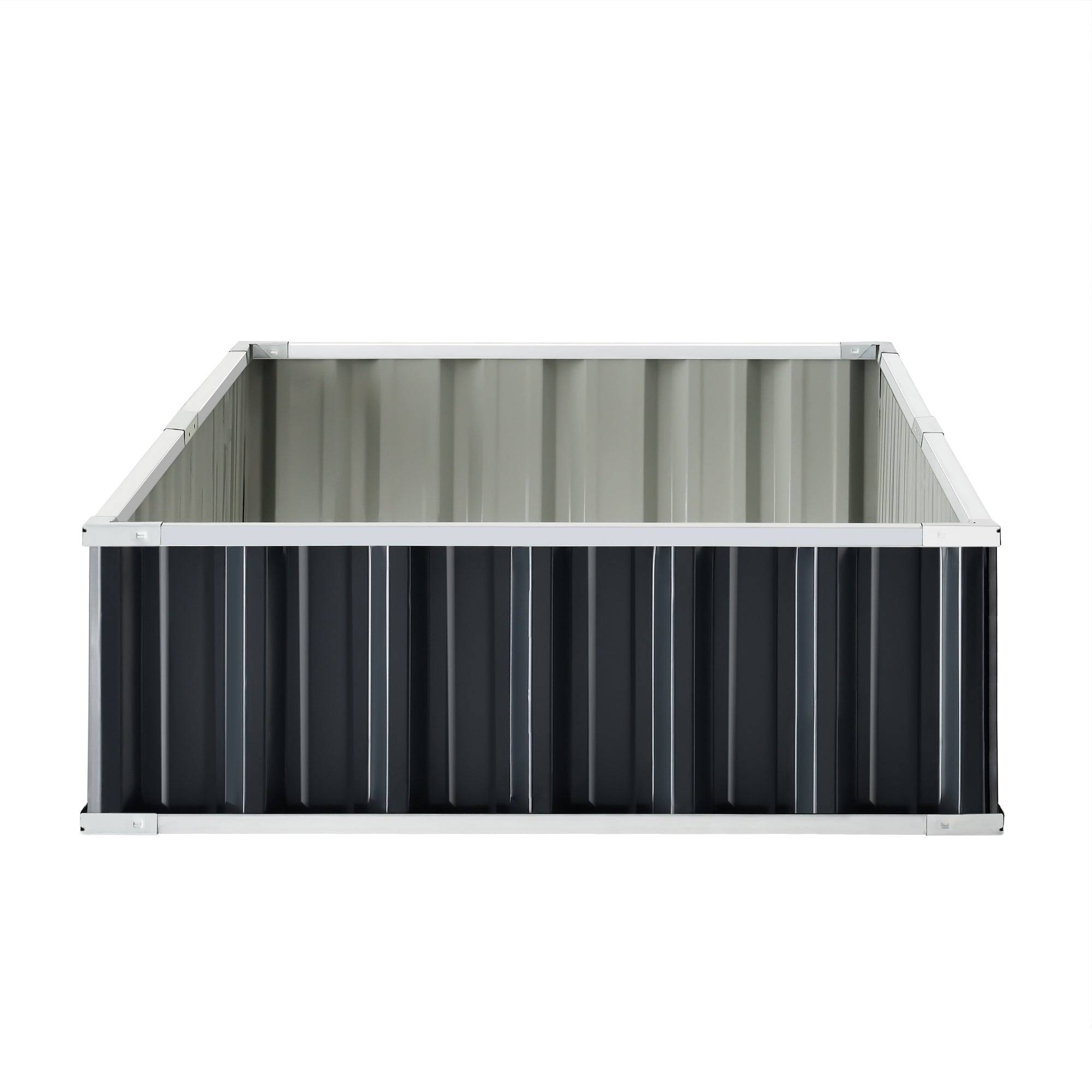 Jardinière rectangulaire acier galvanisé 174 x 90 x 30 cm anthracite - Image 4