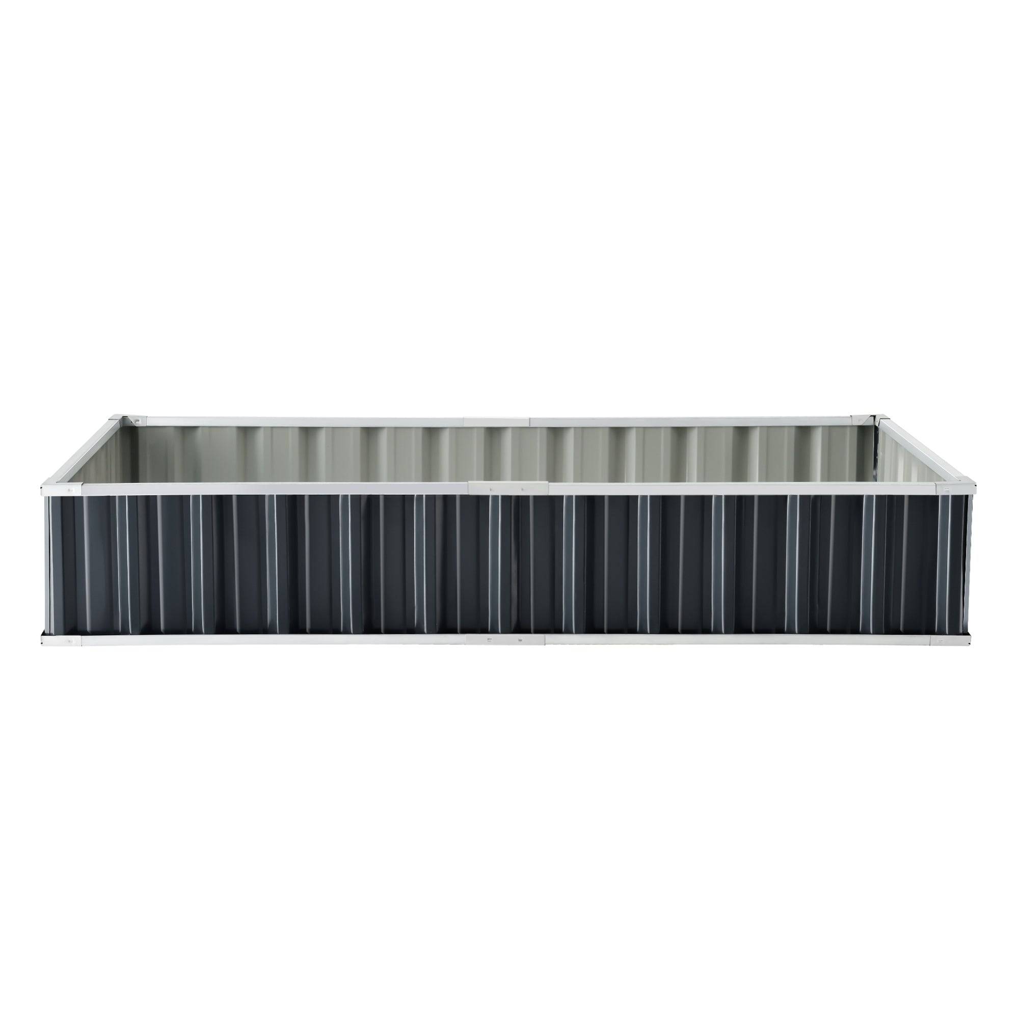 Jardinière rectangulaire acier galvanisé 174 x 90 x 30 cm anthracite - Image 3