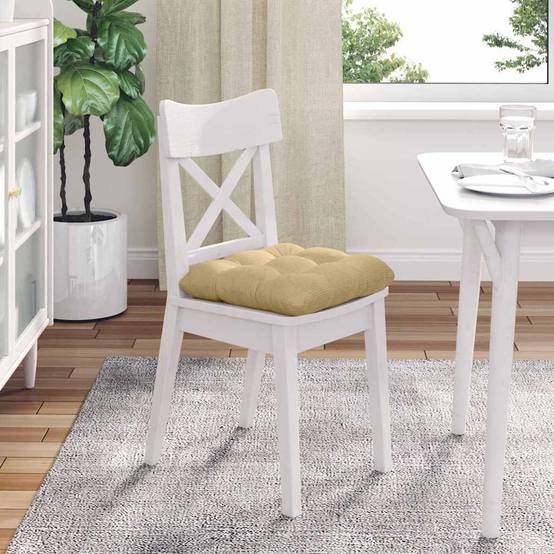 Coussins de siège 4 pcs Vert gris 40 x 40 cm Maison Chic - Image 4