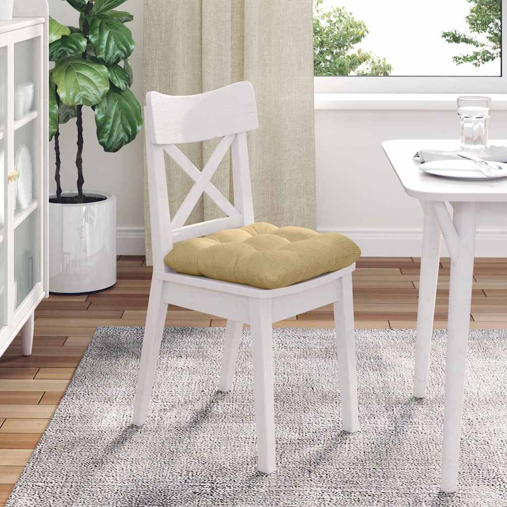 Coussins de siège 4 pcs Vert gris 40 x 40 cm Maison Chic - Image 4
