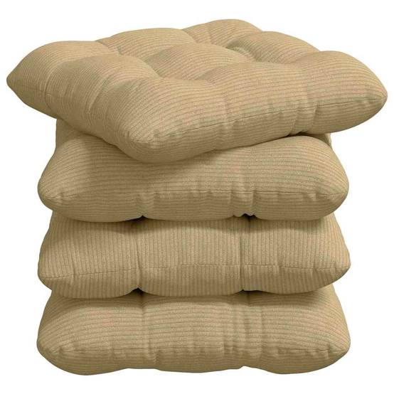 Coussins de siège 4 pcs Vert gris 40 x 40 cm Maison Chic - Image 1