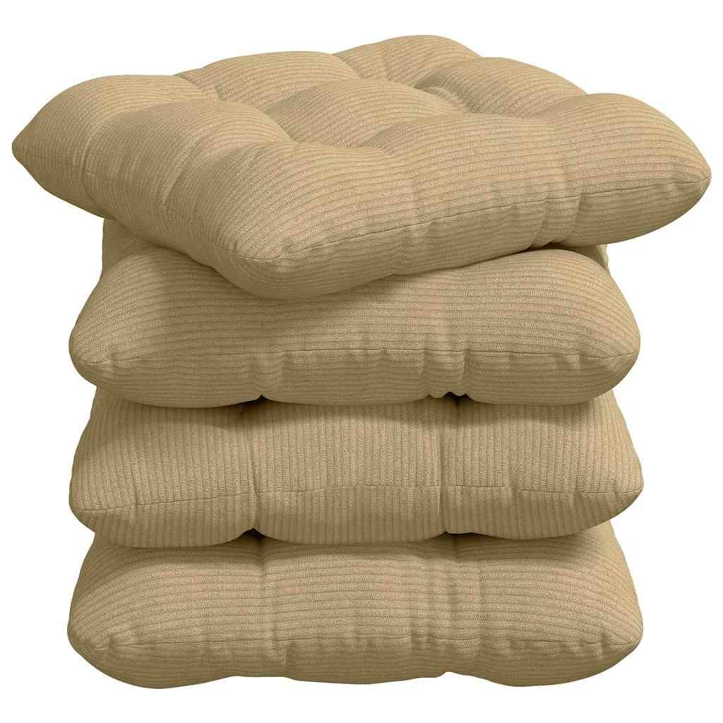 Coussins de siège 4 pcs Vert gris 40 x 40 cm Maison Chic - Image 1
