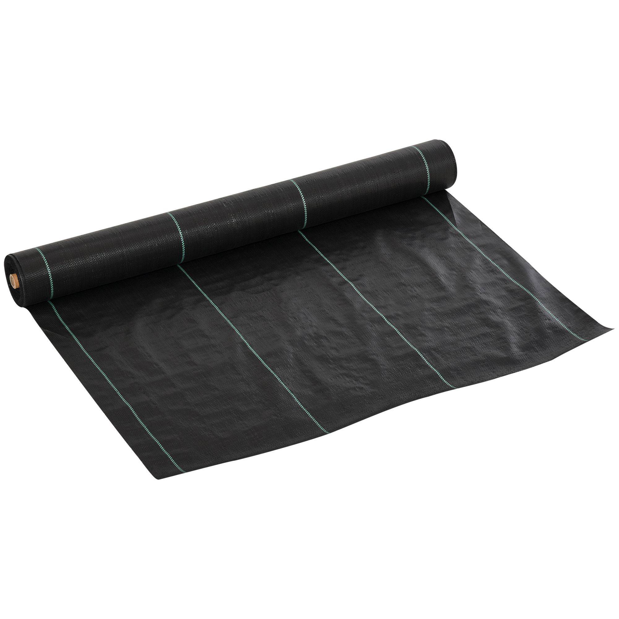 ComfortXL - Toile de paillage PP 100 g/m² noire 50 x 1 m anti mauvaises herbes perméable anti-UV - ComfortXL Outdoor Living - Image 1