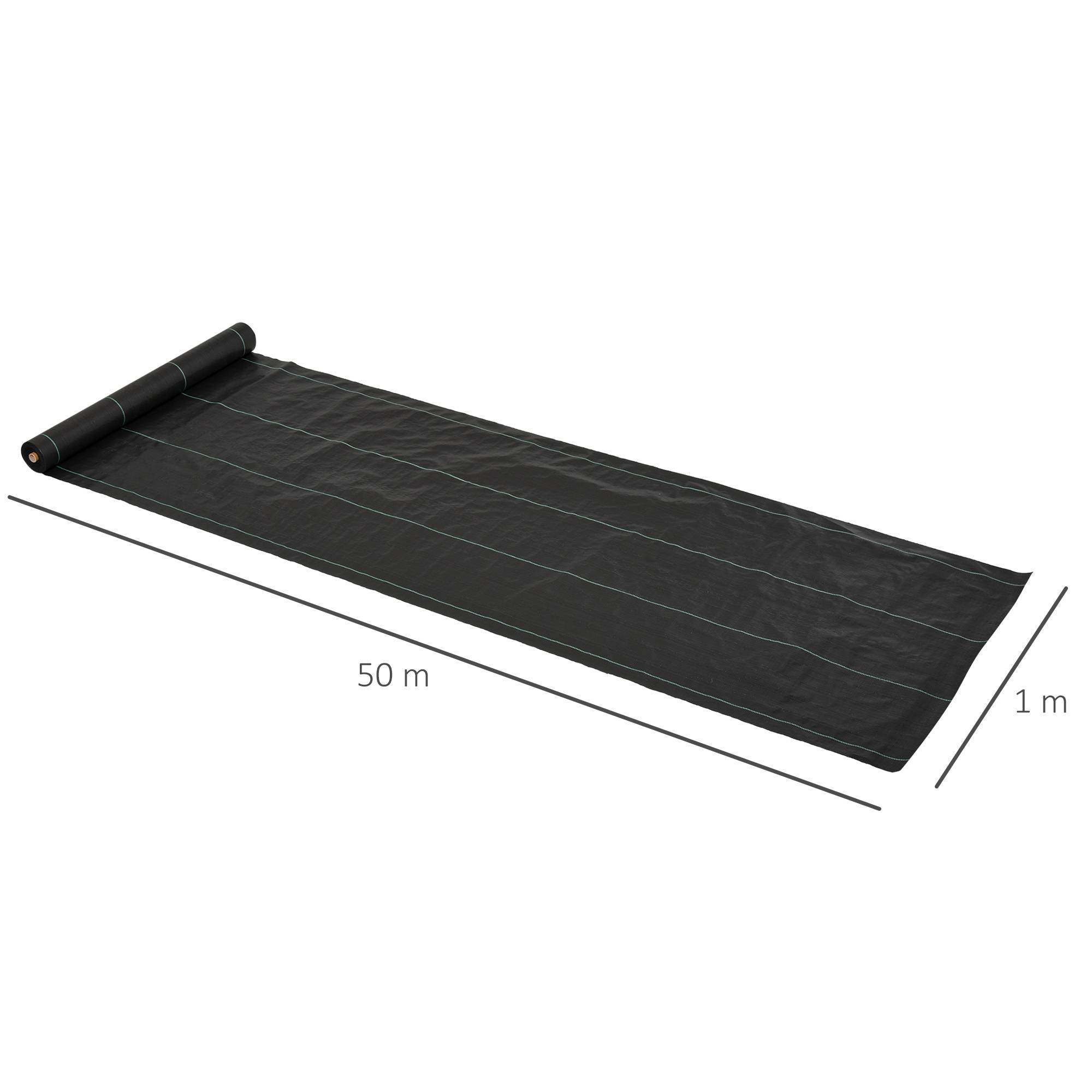 ComfortXL - Toile de paillage PP 100 g/m² noire 50 x 1 m anti mauvaises herbes perméable anti-UV - ComfortXL Outdoor Living - Image 4