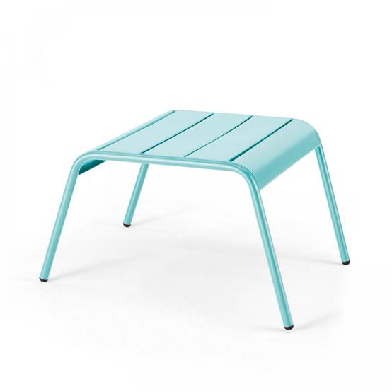 Oviala - Fauteuil relax et repose pied en métal turquoise Palavas - Oviala - Image 4