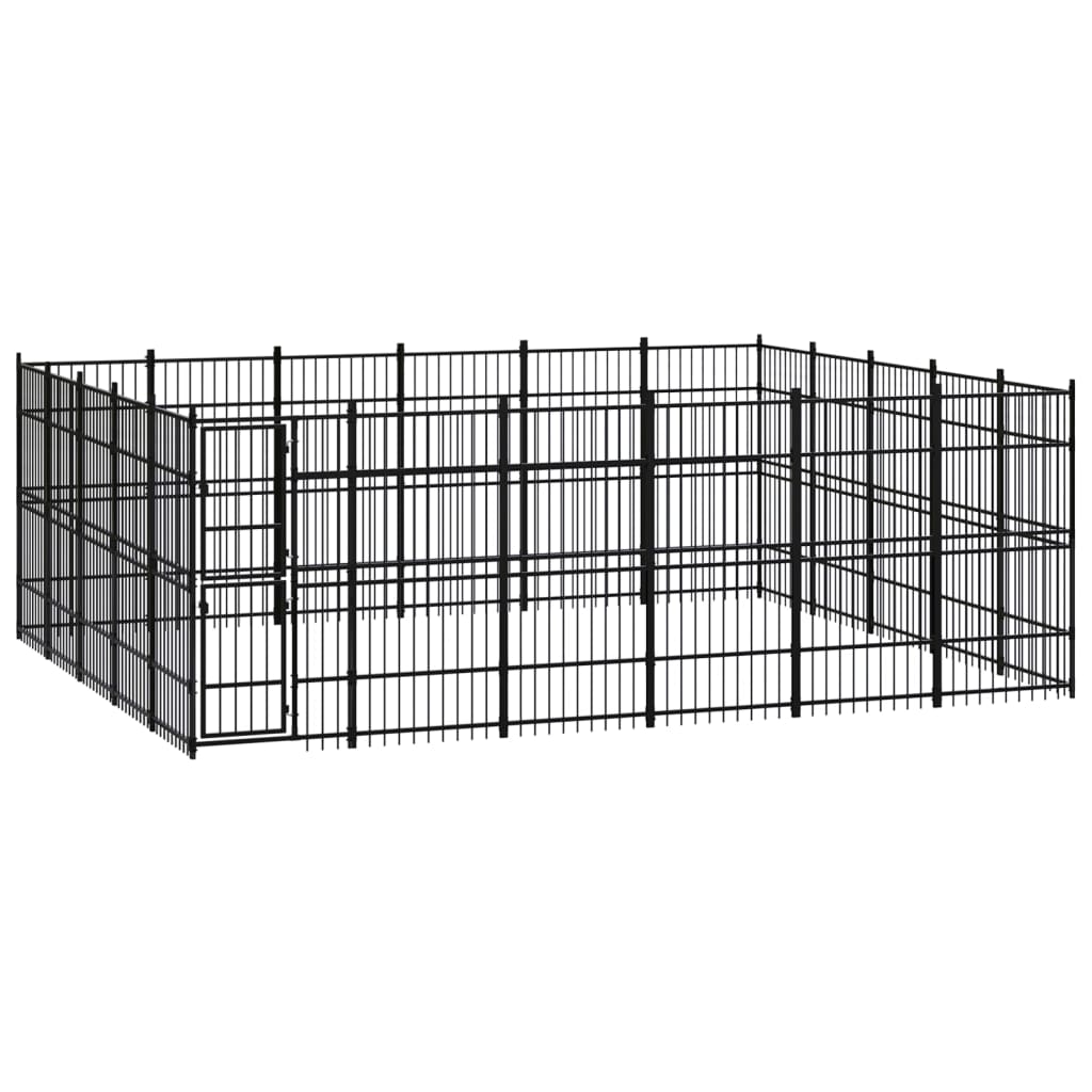 Vidaxl - Chenil D'Extérieur Pour Chiens Acier 27,65 M² - vidaXL - Image 2