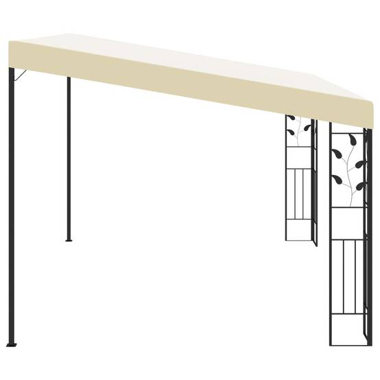 Pergola Jardin - Tonnelle de jardin - Belvédère à montage mural 4x3x2,5 m Crème MI57 - Image 4