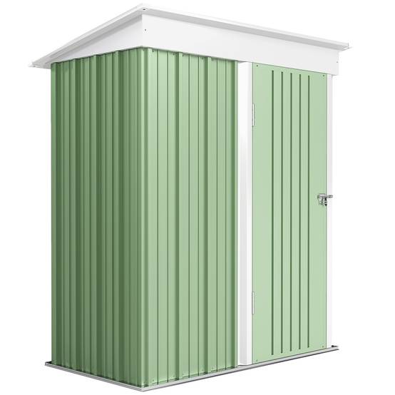 ComfortXL - Armoire de jardin en acier avec porte verrouillable et étagères 161x95x181 cm vert - ComfortXL Outdoor Living - Image 1