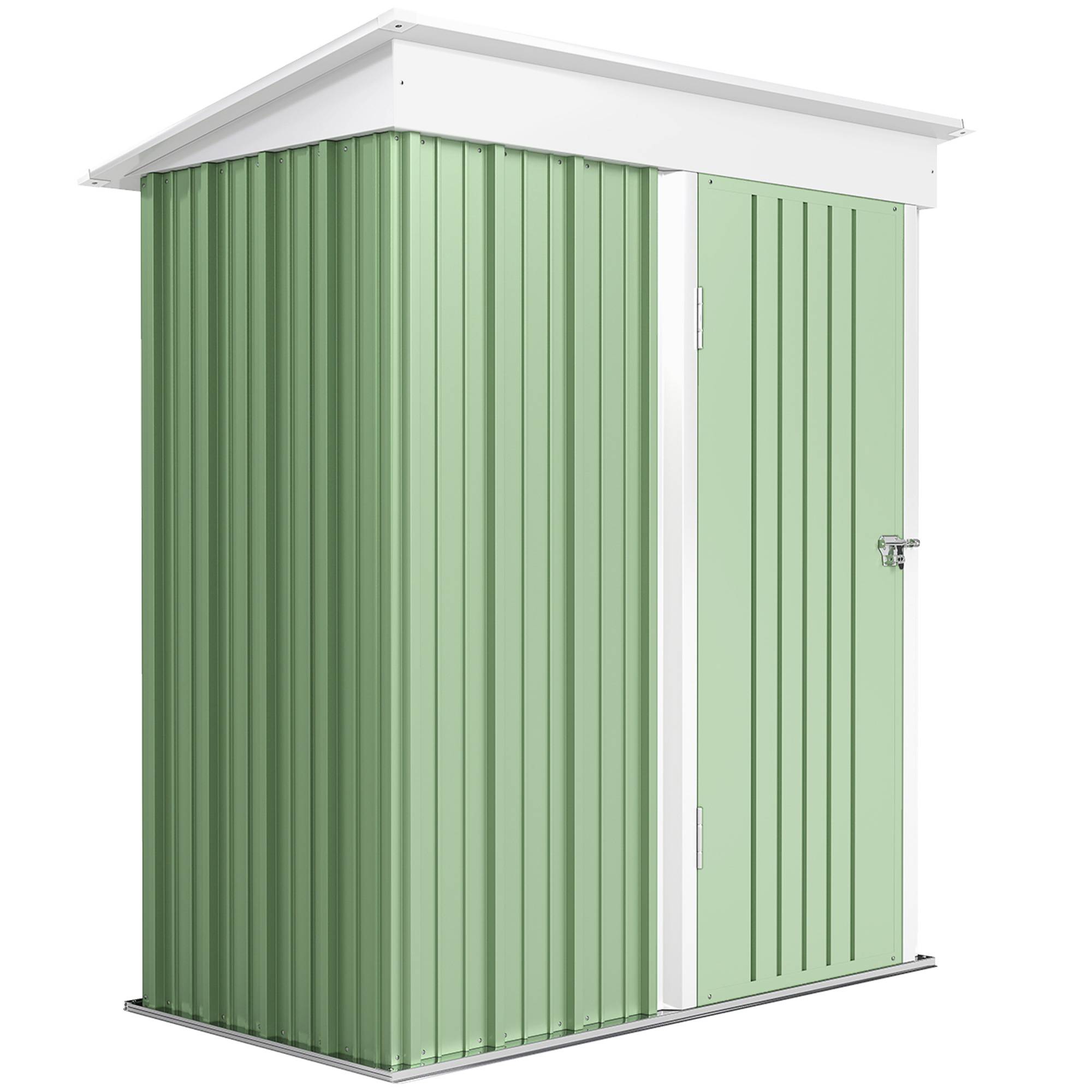 ComfortXL - Armoire de jardin en acier avec porte verrouillable et étagères 161x95x181 cm vert - ComfortXL Outdoor Living - Image 1