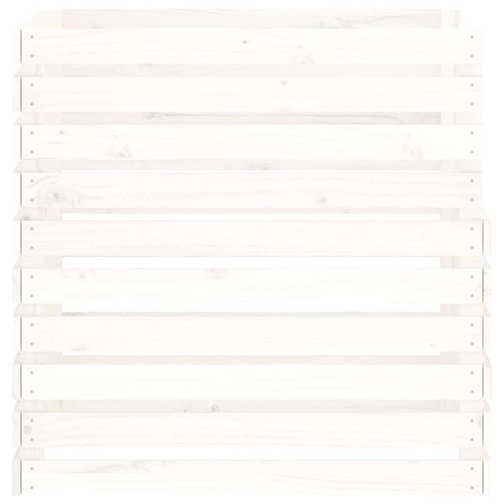 Vidaxl - Composteur Blanc 80x80x78 cm Bois massif de pin vidaXL 822188 - Image 6