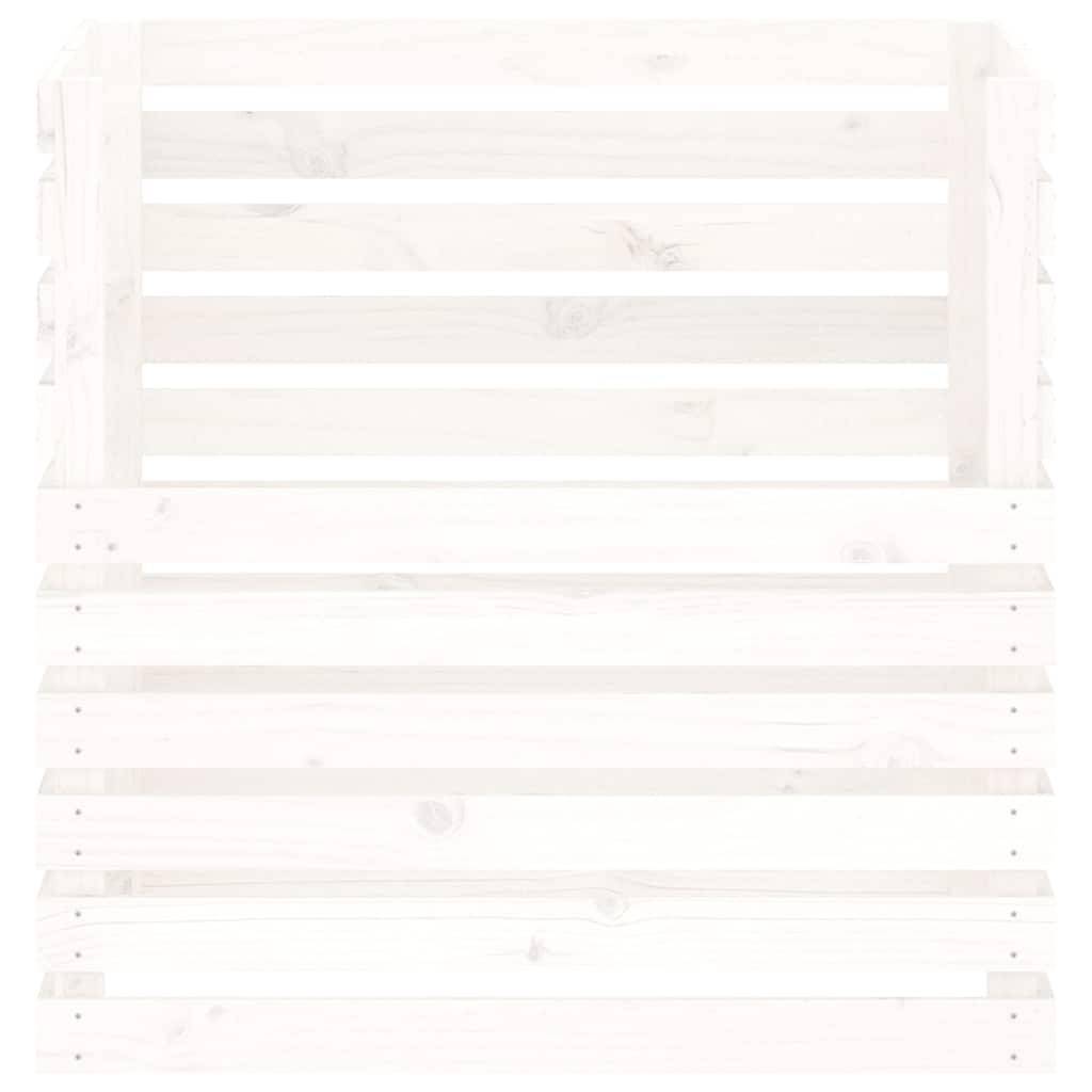 Vidaxl - Composteur Blanc 80x80x78 cm Bois massif de pin vidaXL 822188 - Image 6