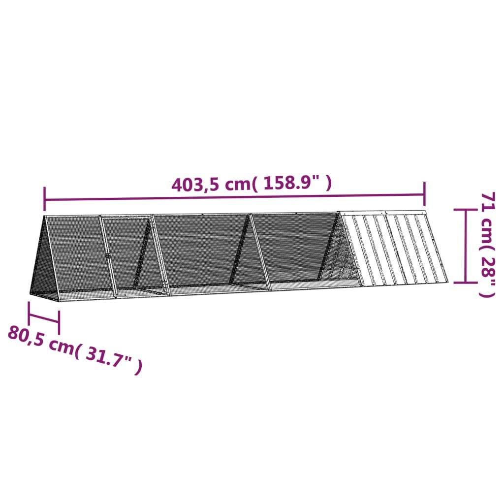 Vidaxl - Clapier Anthracite 403,5x80,5x71 cm Acier galvanisé vidaXL 3106447 - Image 3