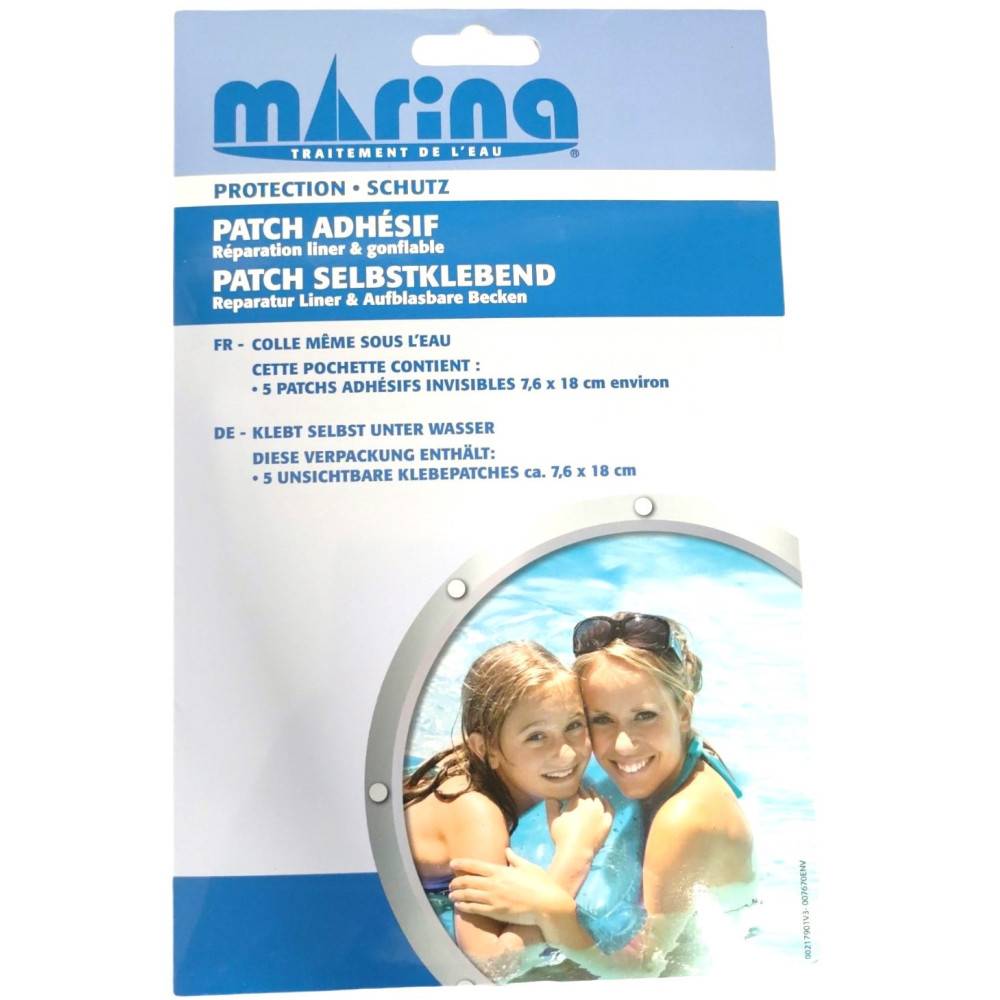 Marina - marina - kit de réparation bouée gonflble et liner contient 5 patchs adhésif - Image 1