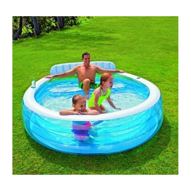 Piscine familiale avec banquette intégrée Intex - Image 5
