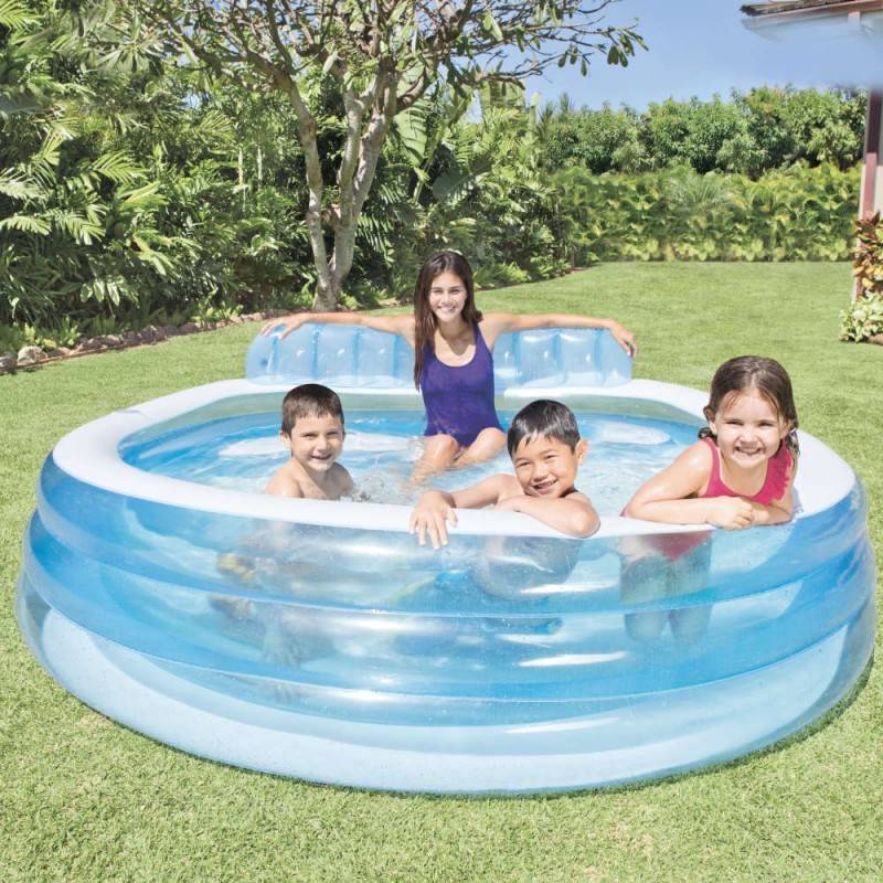 Piscine familiale avec banquette intégrée Intex - Image 2