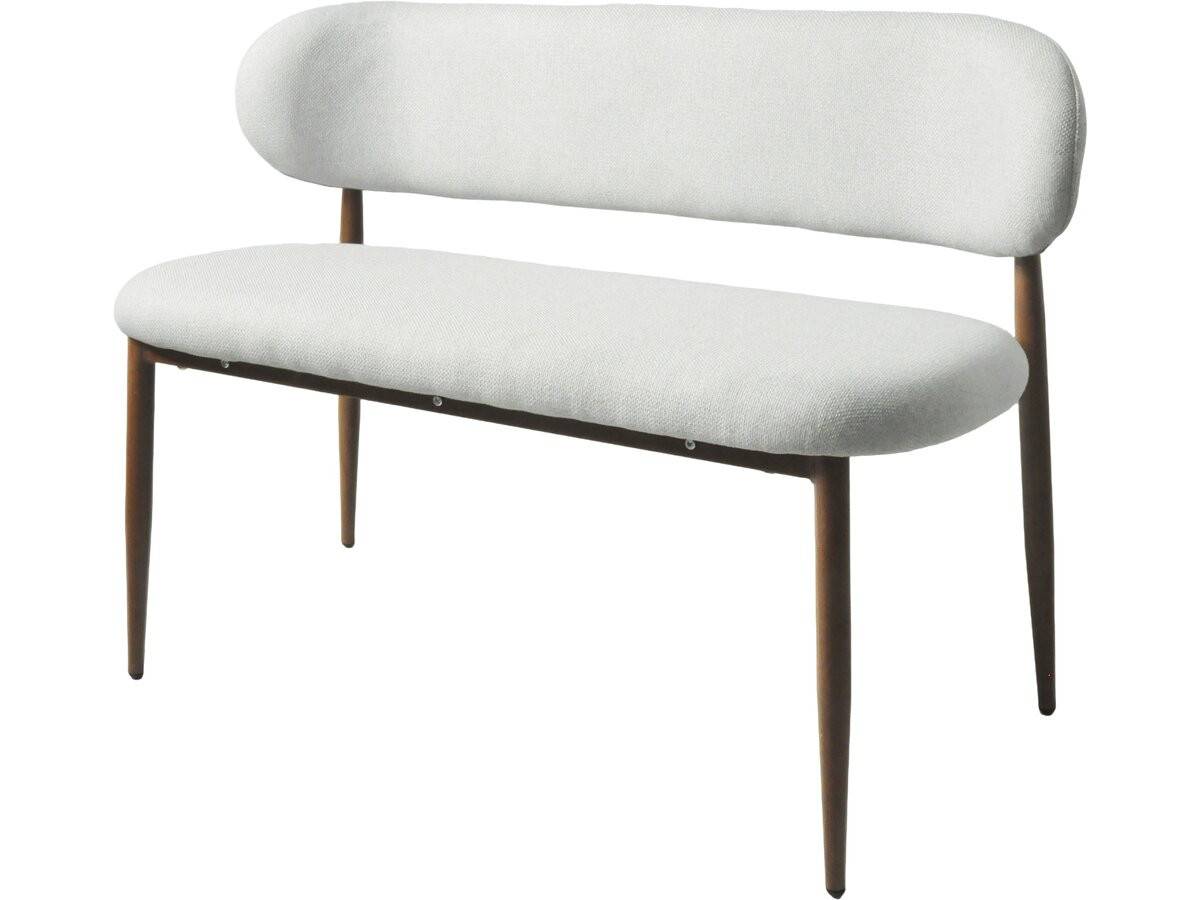 Habitat Et Jardin - Banc De Salle à Manger En Tissu - 110 Cm - "sélène" - 3 Places - Gris Clair Et Marron -habitat Et Jardin - Image 1