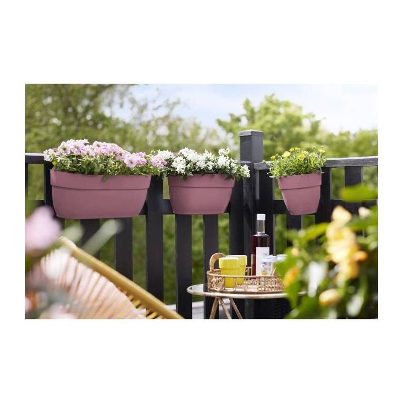 Elho - Elho - Pot De Fleurs -  Vibia Campana Easy Hanger Medium - Rose Poussiere - Balcon Exterieur - L 24.1 X W 36 X H 26.5 Cm - Image 2