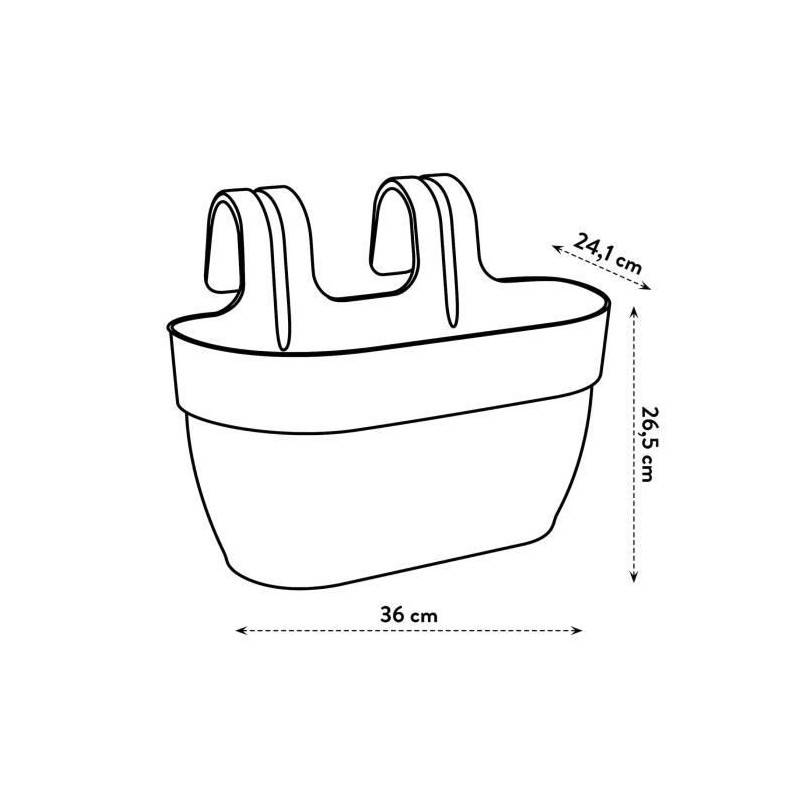 Elho - Elho - Pot De Fleurs -  Vibia Campana Easy Hanger Medium - Rose Poussiere - Balcon Exterieur - L 24.1 X W 36 X H 26.5 Cm - Image 4