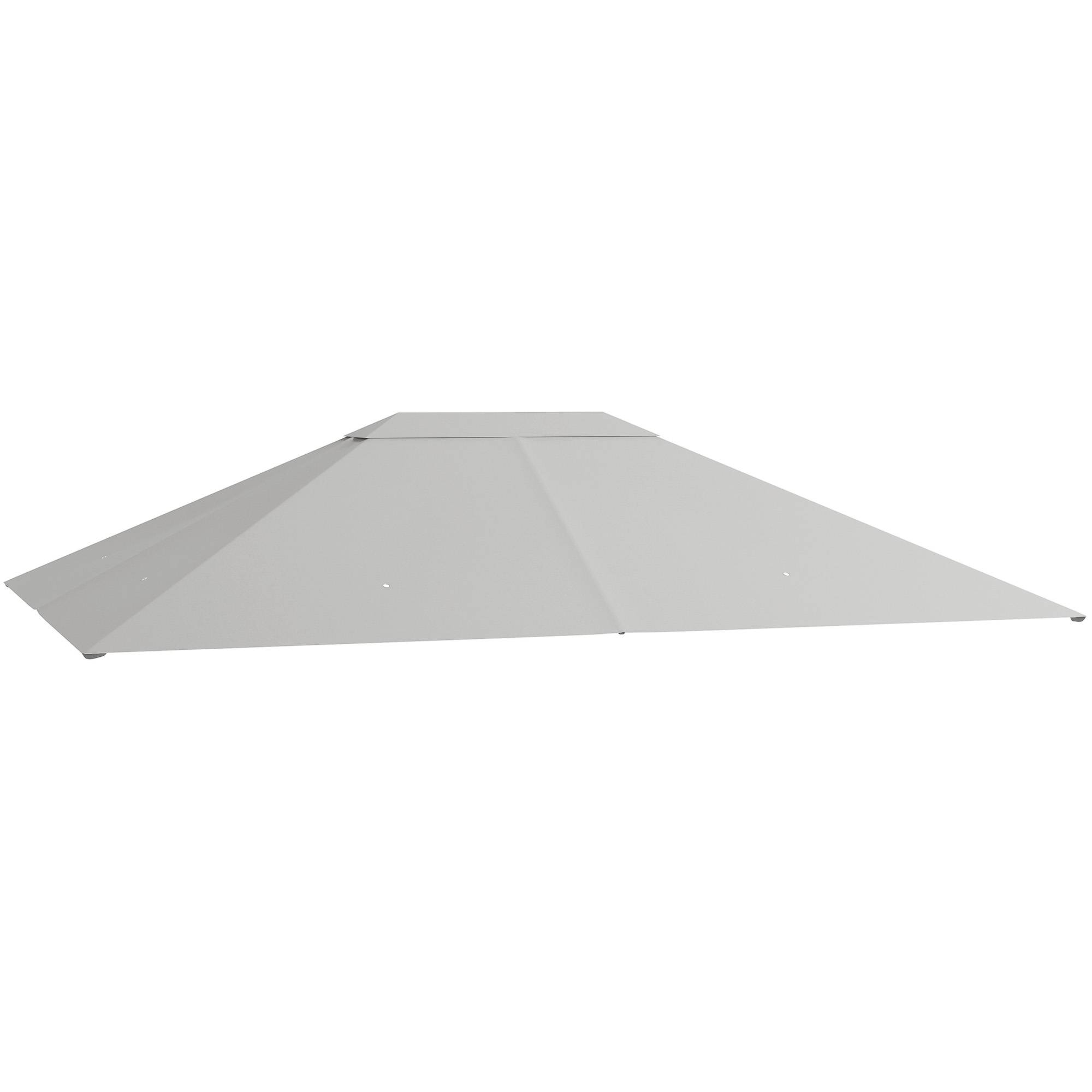 Outsunny - Toile de remplacement pour pavillon tonnelle tente gazebo jardin 3x4m toit de rechange anti-UV tissu polyester haute densité gris clair - Outsunny - Image 1