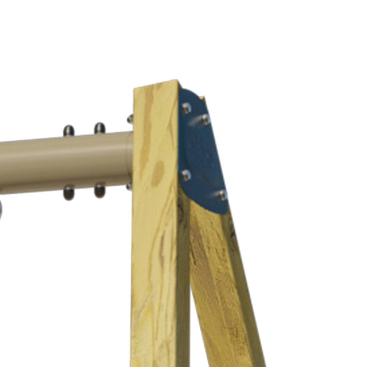 Balançoire en bois poutre métal 3 m Adulte SKYLER - 3 personnes - Image 3
