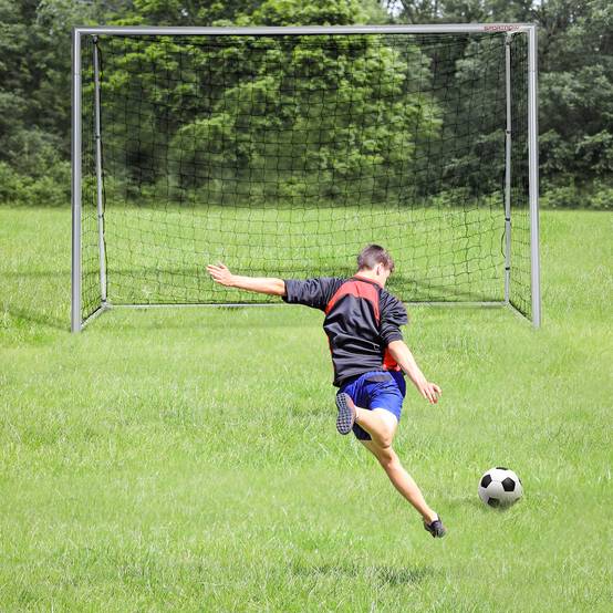 But de football résistant aux intempéries, filet robuste, structure métallique stable, montage facile, 300 x 200 x 120 cm - Image 3