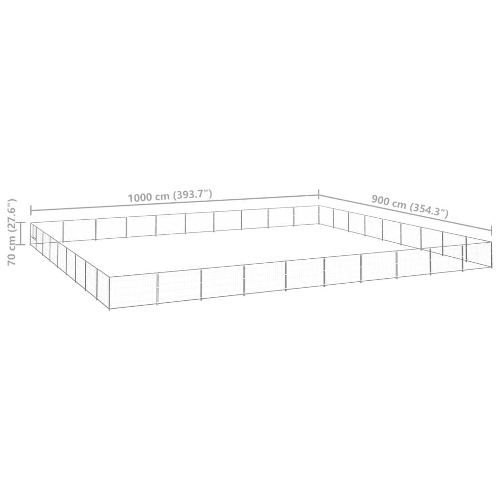 Vidaxl - Chenil Argenté 90 m² Acier vidaXL 3082196 - Image 3
