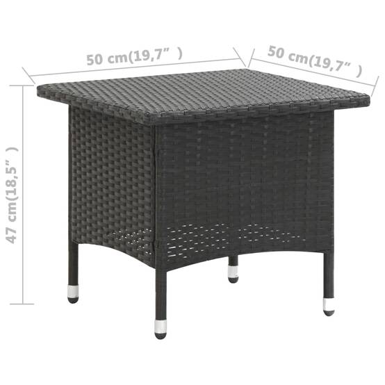 Table bois composite Thorvin Noir 50 X 50 X 47 cm - P87209N - Image 5