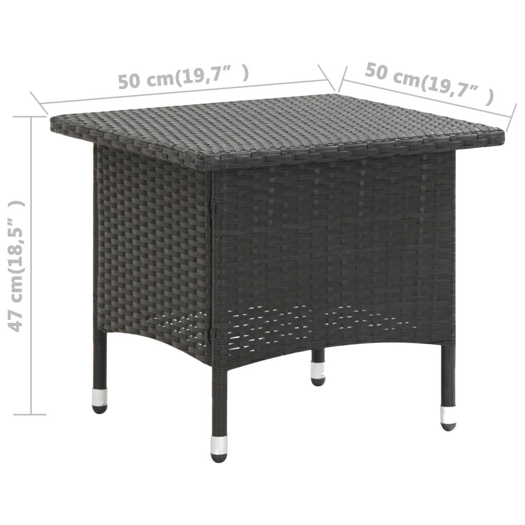 Table bois composite  Thorvin Noir  50 X 50 X 47 cm  - P87209N - Image 5