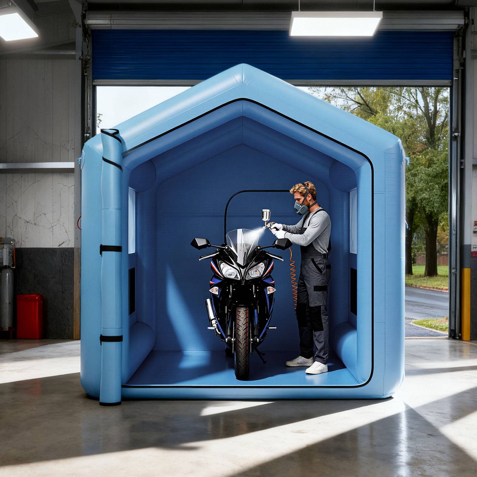 Vevor - VEVOR Cabine de peinture gonflable 3 x 2,5 m, souffleur 550 W, filtration haute performance - Image 8
