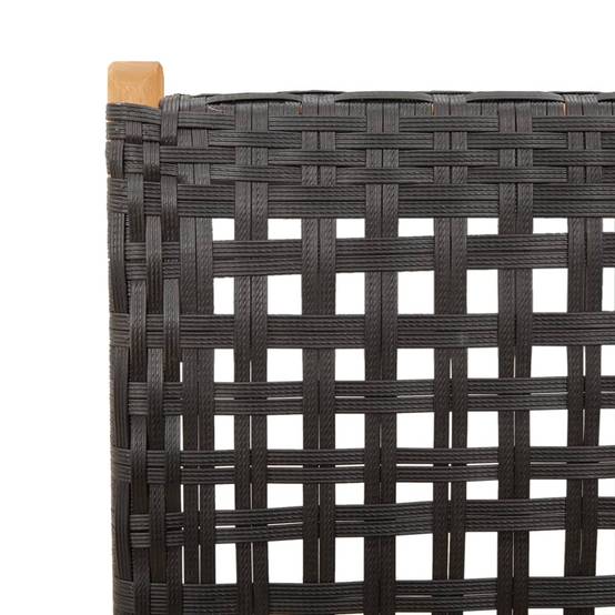 PANGIVO - Chaise de jardin inclinable bois d’acacia et résine tressée noir 57 x 70 x 85-109 cm - PANGIVO - Image 9