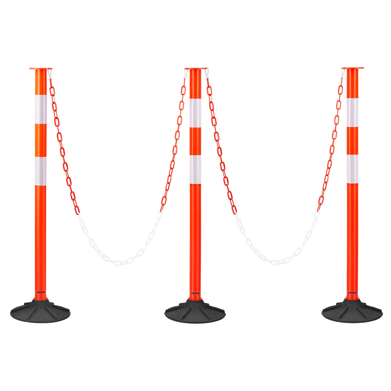 Vevor - VEVOR Poteau de Signalisation Balise de Délimitation 3PCs 87,1 cm Base Lestée