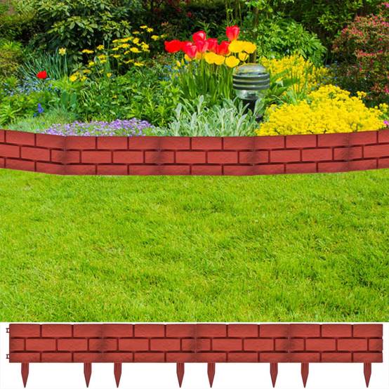 Clôture de jardin polypropylène rouge 500 x 2 x 29 cm - PANGIVO - Image 1