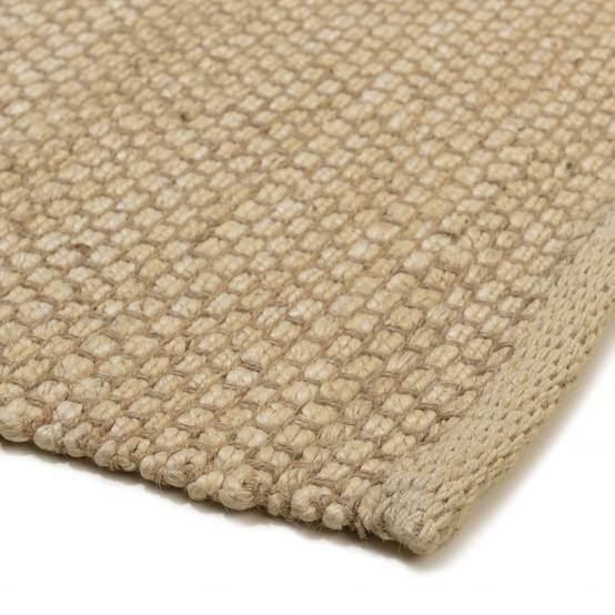 QUENTIN - Tapis rectangulaire 200x290cm en jute et coton beige - Image 8
