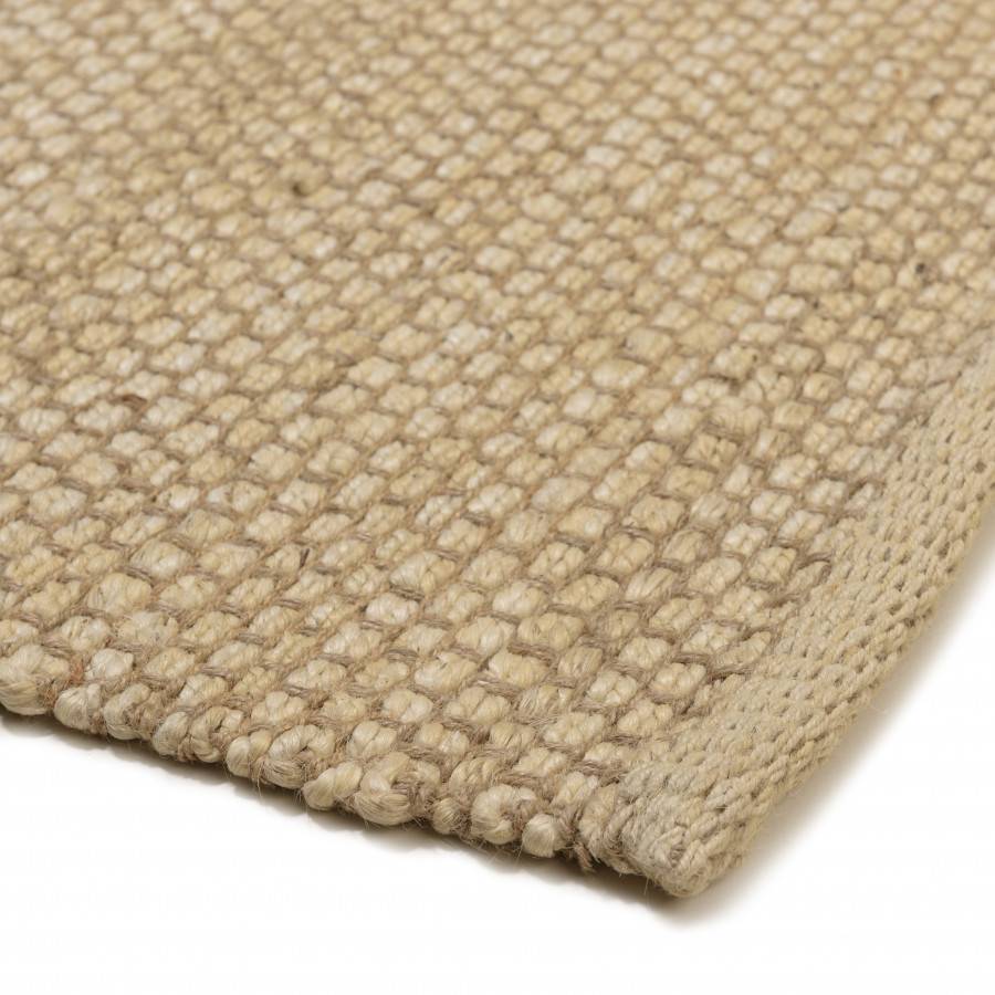 QUENTIN - Tapis rectangulaire 200x290cm en jute et coton beige - Image 8