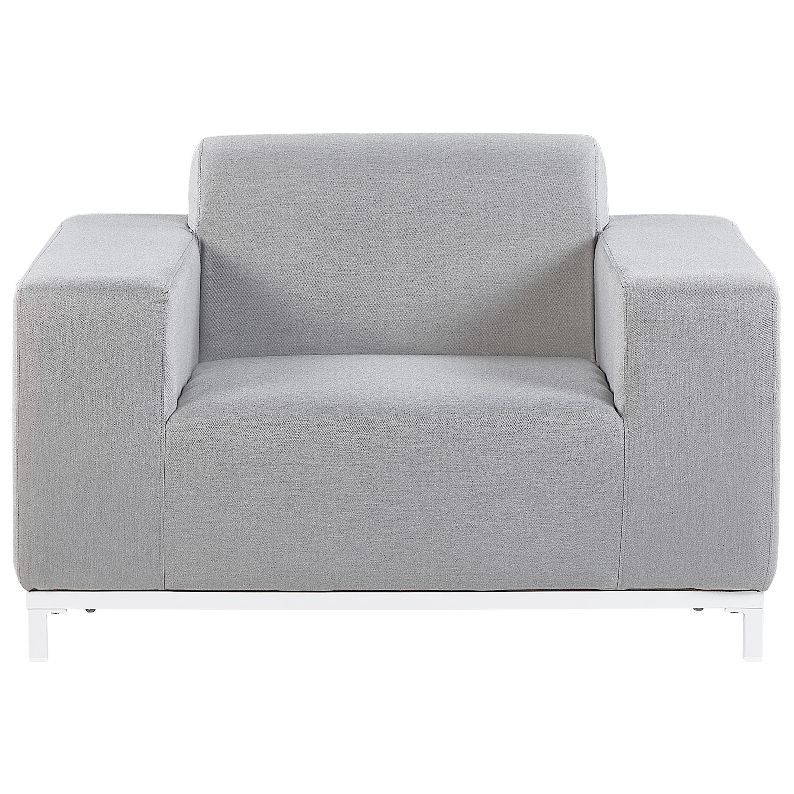 Fauteuil Tissu Gris clair ROVIGO - Beliani - Image 4