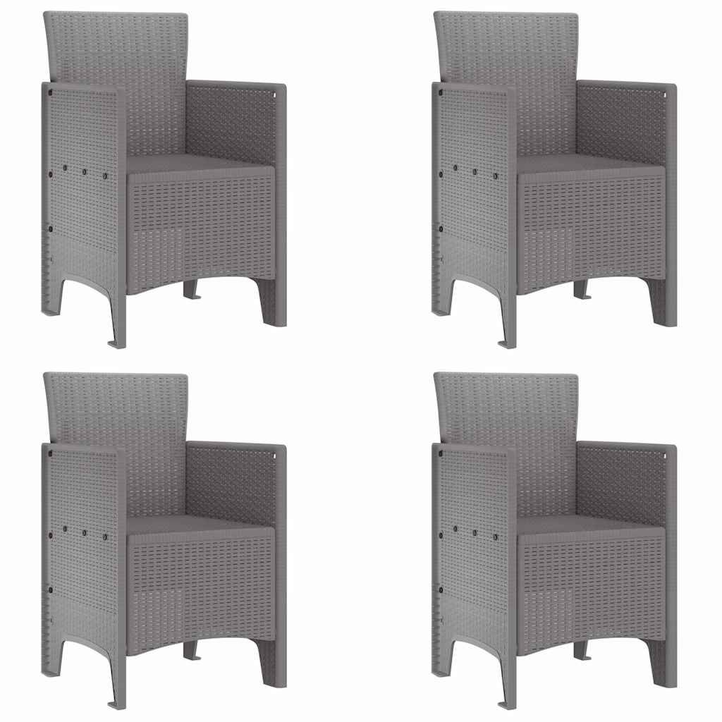 PANGIVO - Chaise de jardin polypropylène gris clair 53 x 49 x 85 cm, Poids :24.5kg - PANGIVO - Image 2
