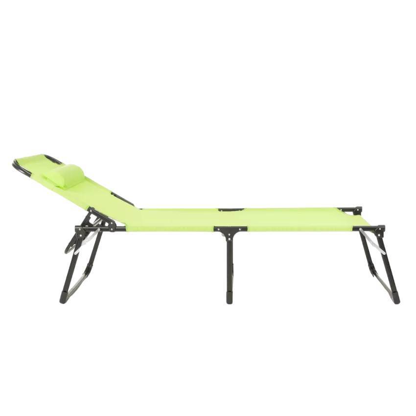 Transat de plage pliable en aluminium Bali - Gamm vert
