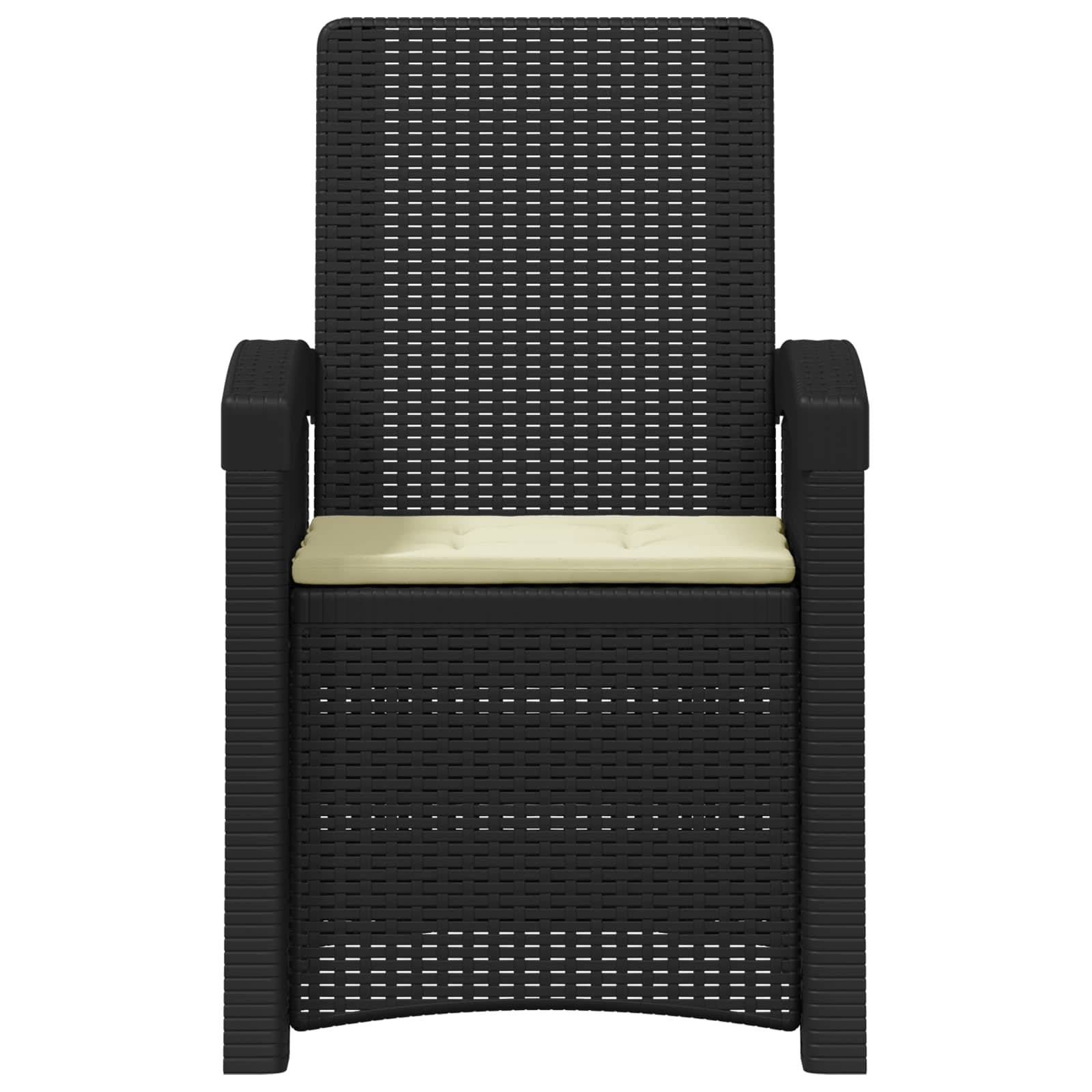 PANGIVO - Chaises de jardin polypropylène anthracite et crème 56 x 63 x 92 cm - PANGIVO - Image 5