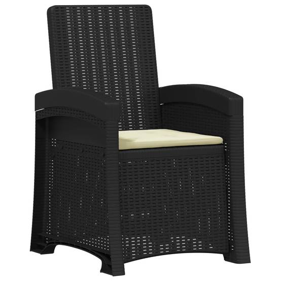 PANGIVO - Chaises de jardin polypropylène anthracite et crème 56 x 63 x 92 cm - PANGIVO - Image 4