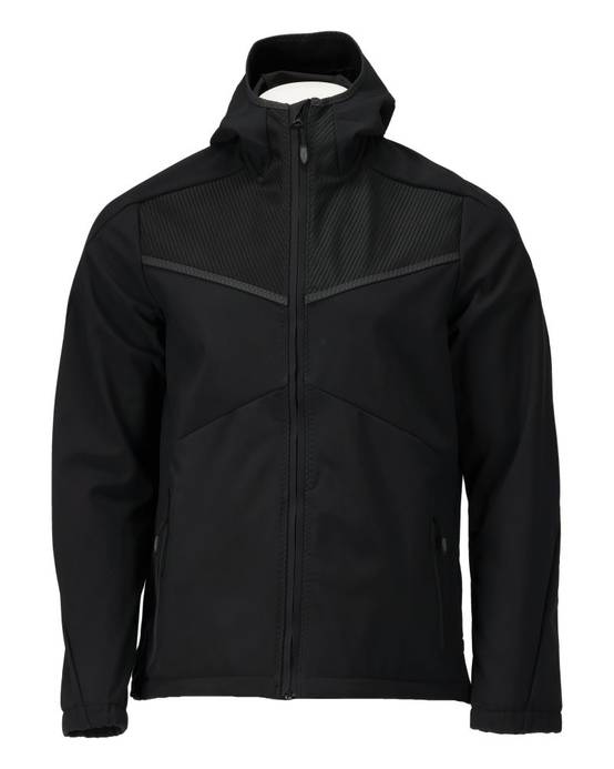 Veste shoftshell MASCOT Customized avec capuche - 22102-649-Noir-XL